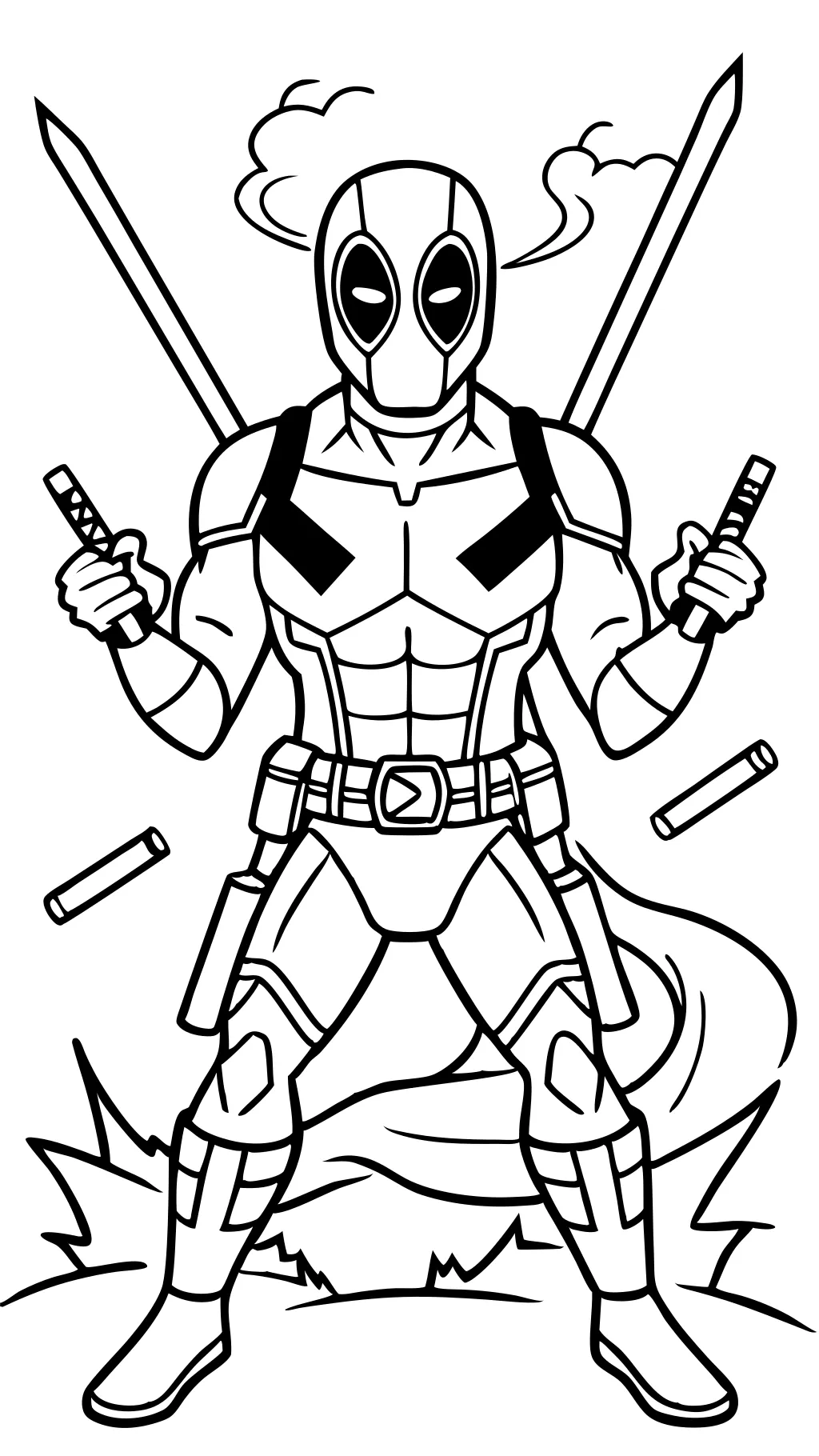 coloriages imprimables de Deadpool